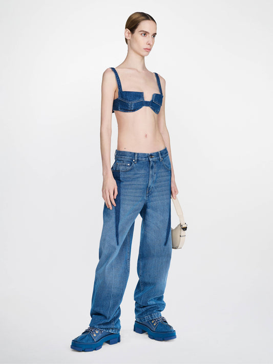 DENIM POCKET BRA