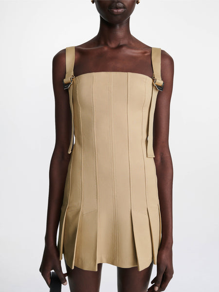 Dion lee ellipse shop pleat mini dress