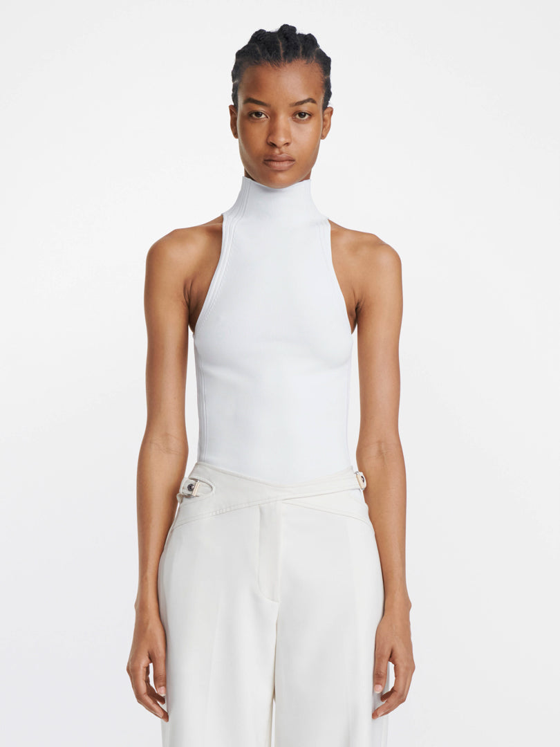 DION LEE | Lustrate Racer Tank | Ivory